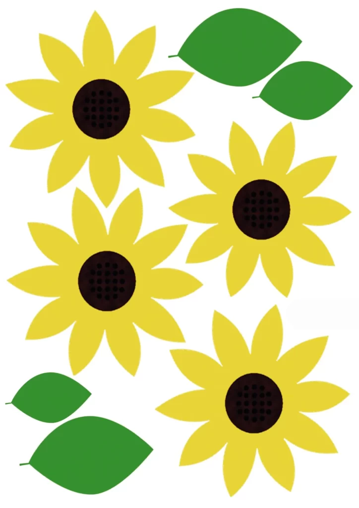 moldes de girassol para imprimir