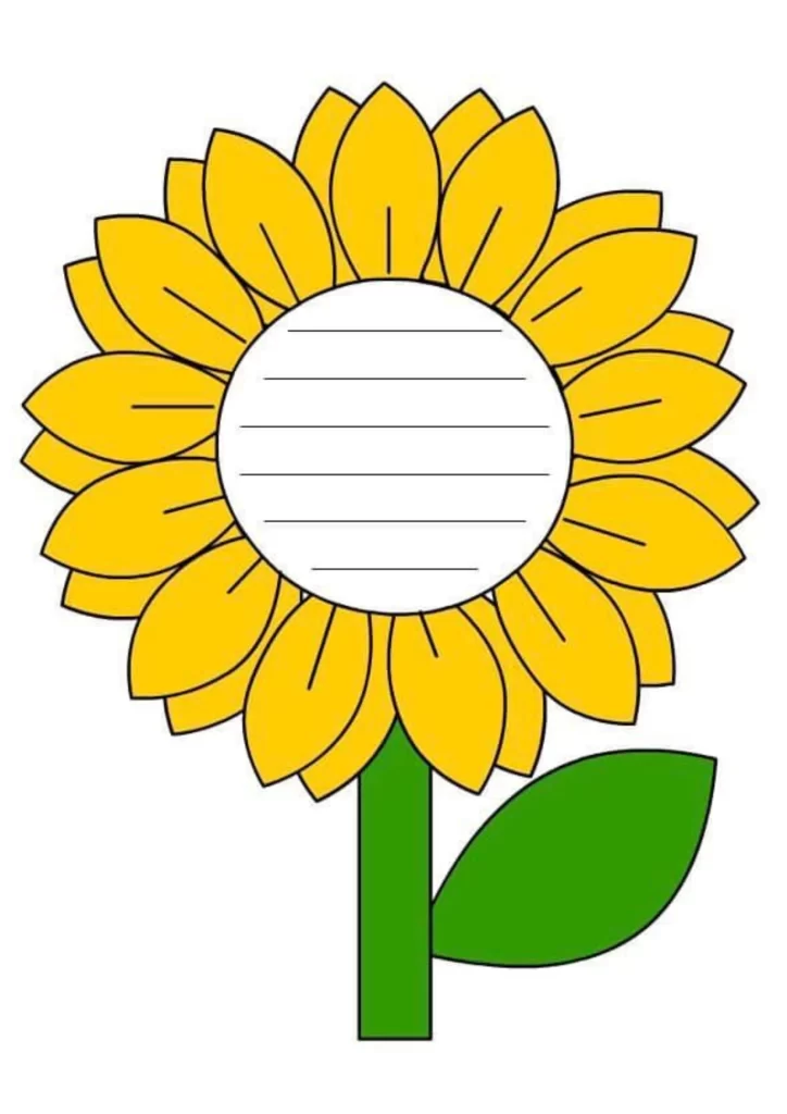 moldes de girassol para imprimir
