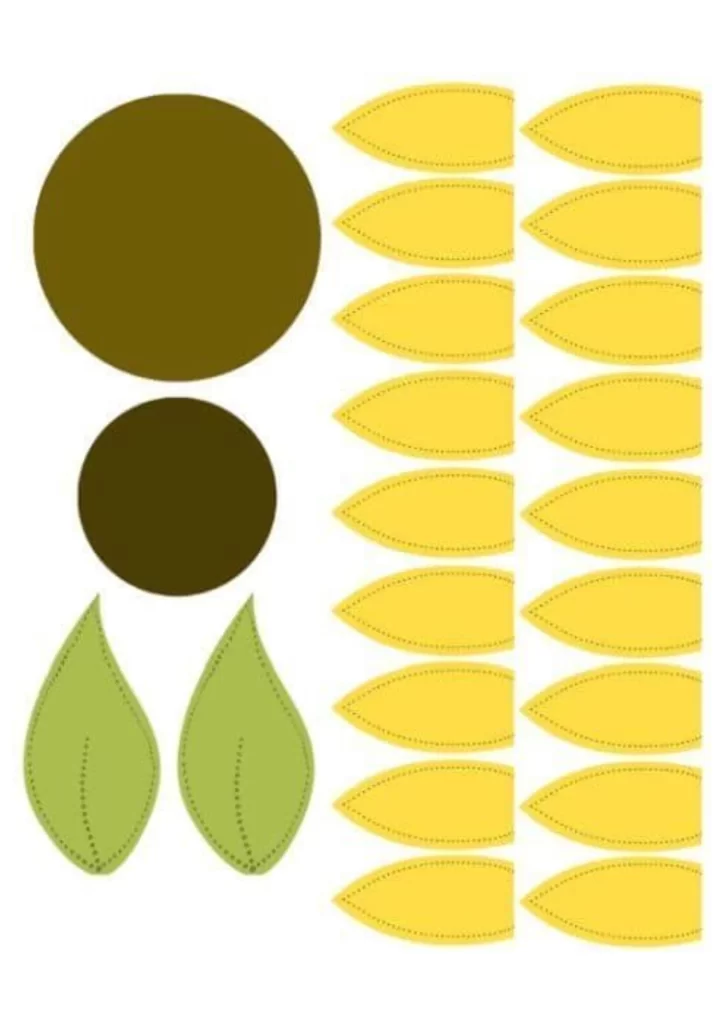 moldes de girassol para imprimir