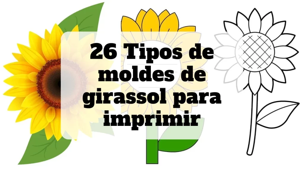 moldes de girassol para imprimir