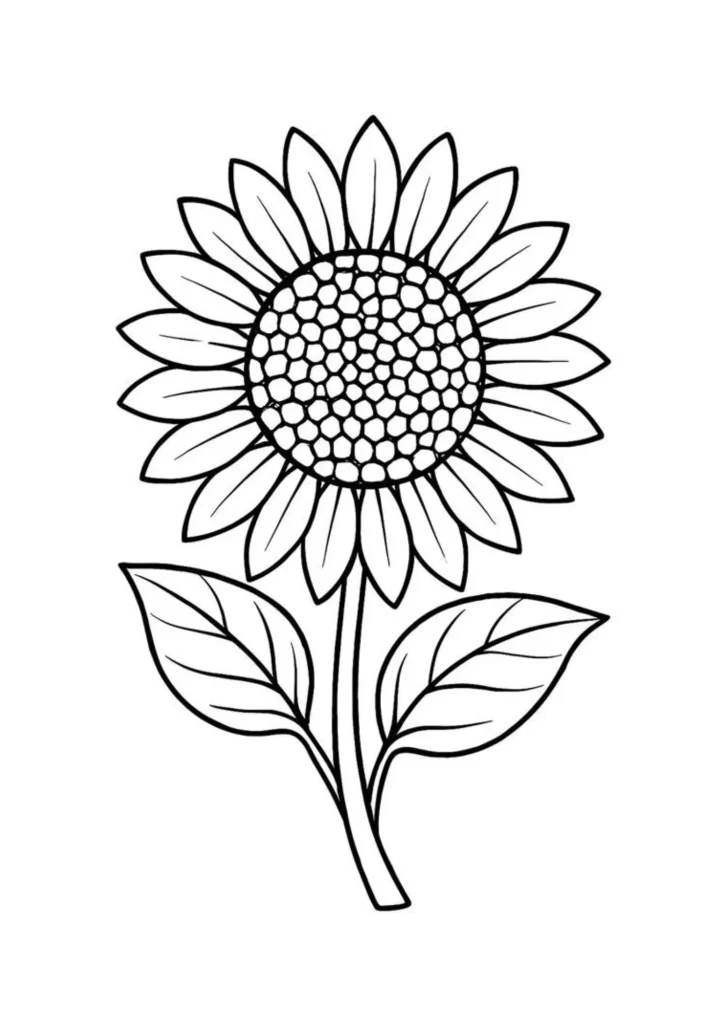moldes de girassol para imprimir