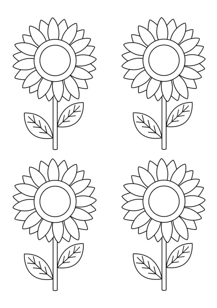 moldes de girassol para imprimir