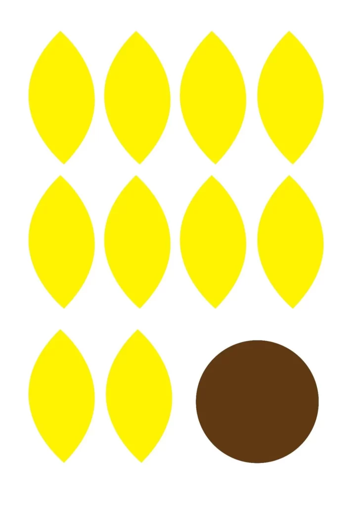 moldes de girassol para imprimir