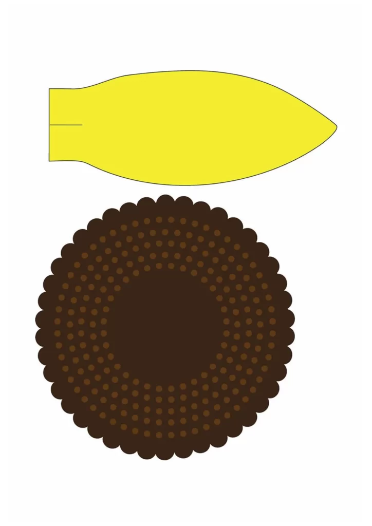 moldes de girassol para imprimir