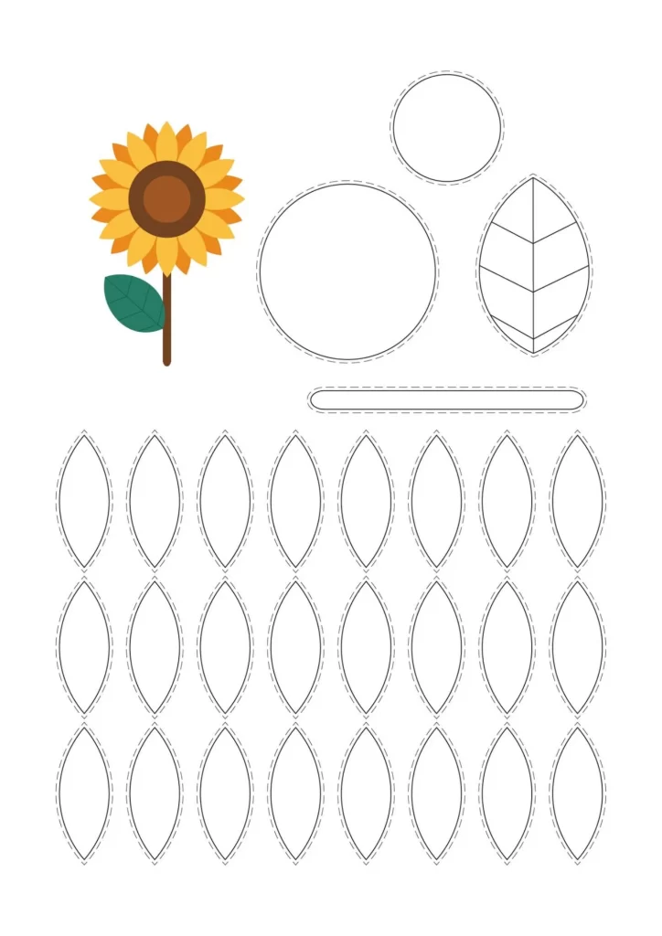 moldes de girassol para imprimir