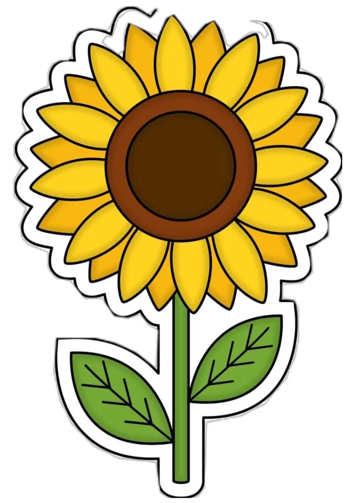 moldes de girassol para imprimir