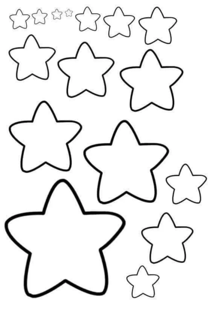 molde de estrela para imprimir