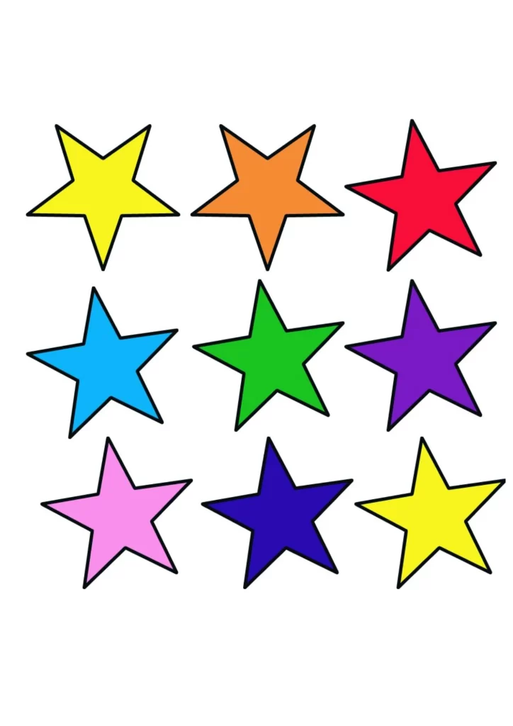 molde de estrela para imprimir