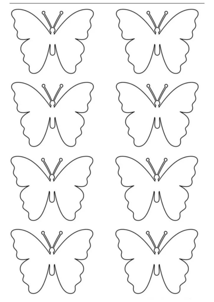 molde de borboleta para imprimir