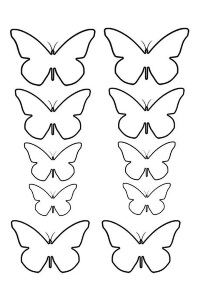 molde de borboleta para imprimir