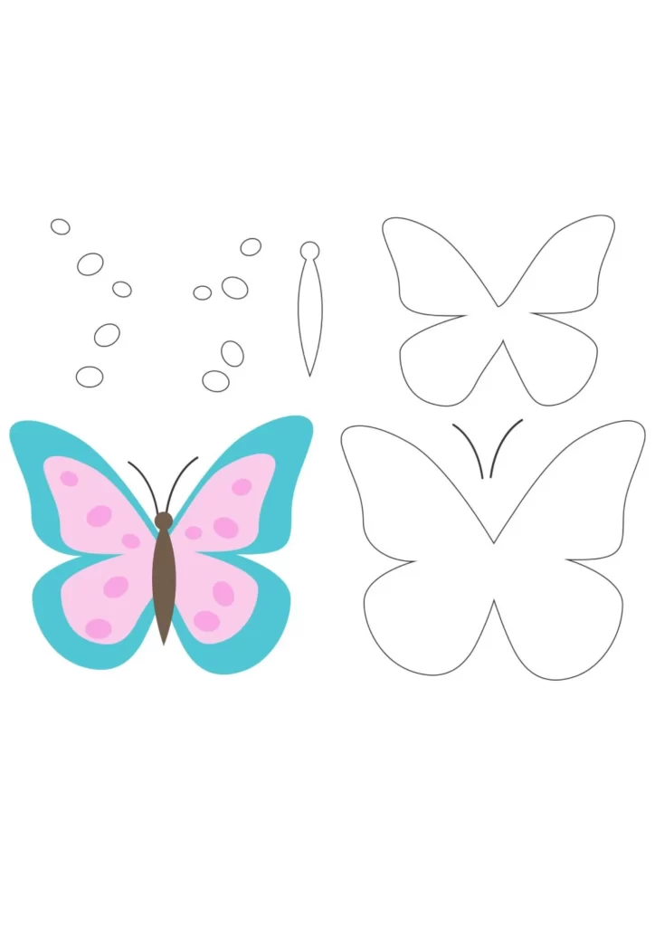 molde de borboleta para imprimir