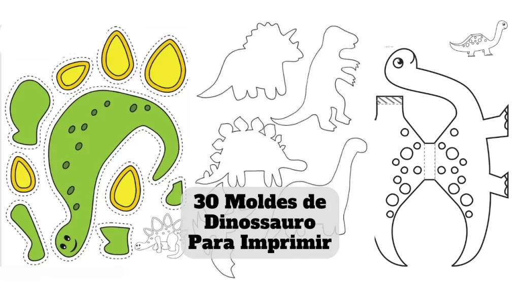 molde de dinossauro para imprimir grátis