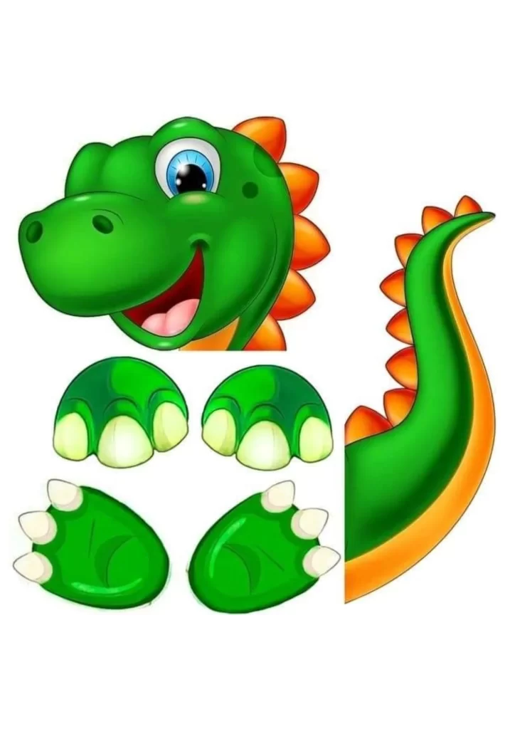 molde de dinossauro para imprimir