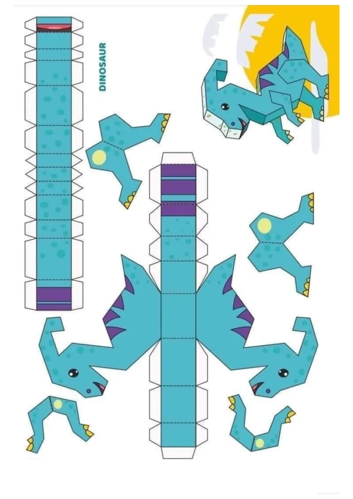 molde de dinossauro para imprimir