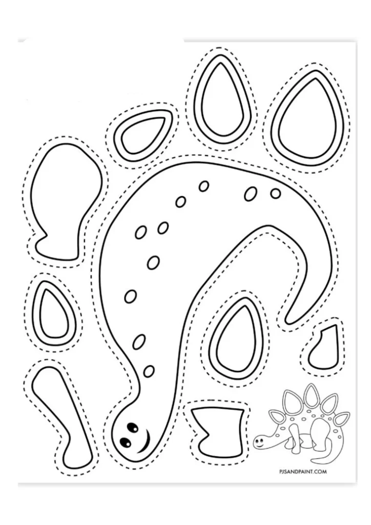 molde de dinossauro para imprimir