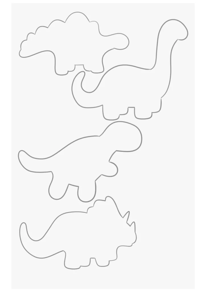 molde de dinossauro para imprimir