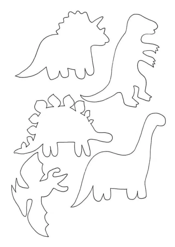 molde de dinossauro para imprimir