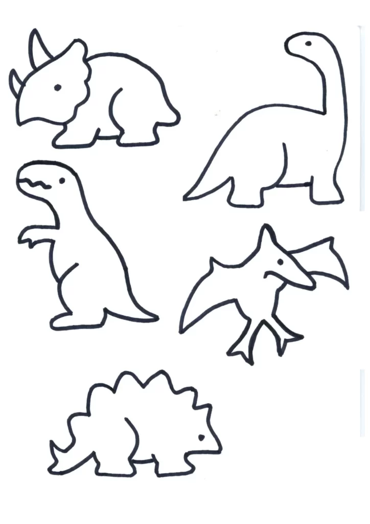 molde de dinossauro para imprimir