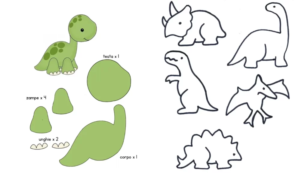 molde de dinossauro para imprimir