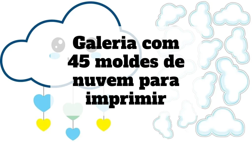 molde de nuvem para imprimir