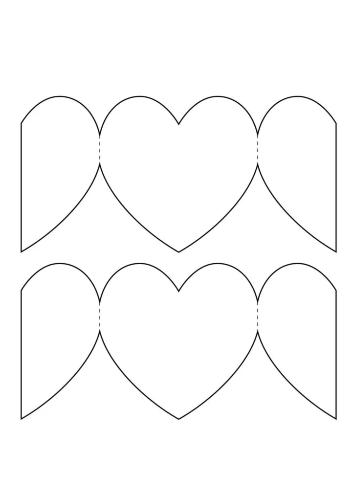 moldes de coração para imprimir