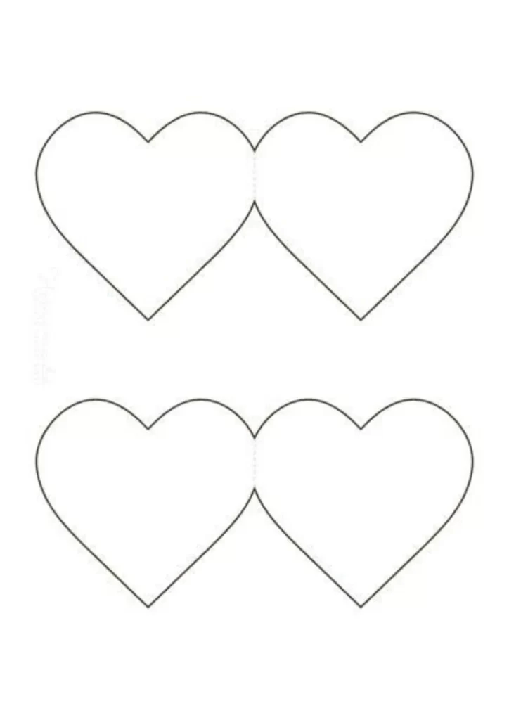 moldes de coração para imprimir