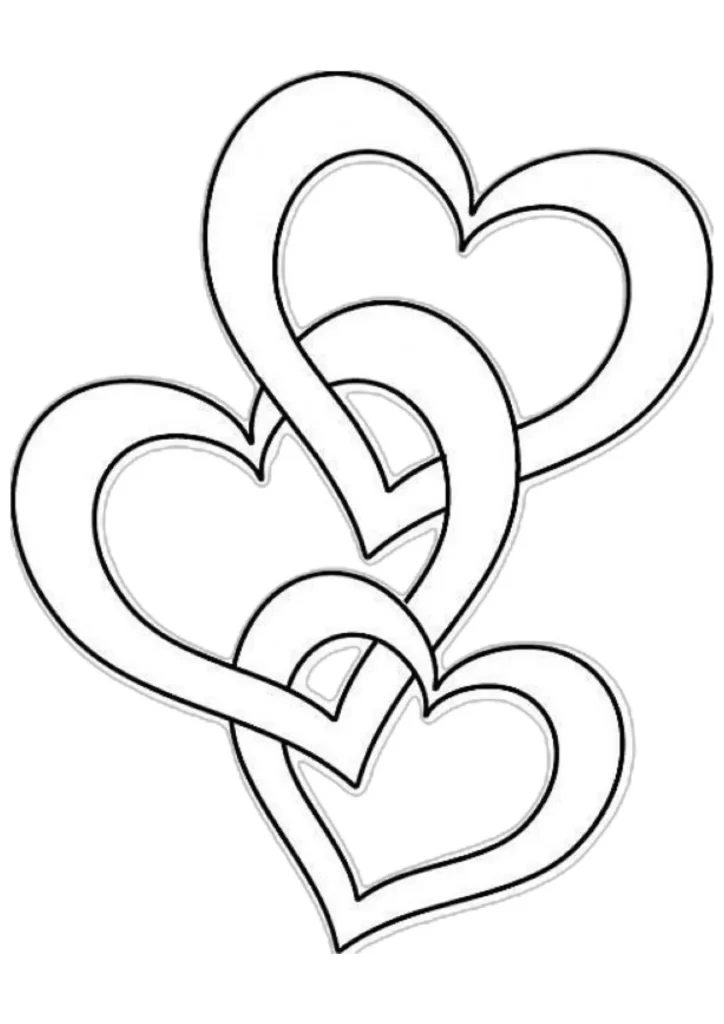 moldes de coração para imprimir