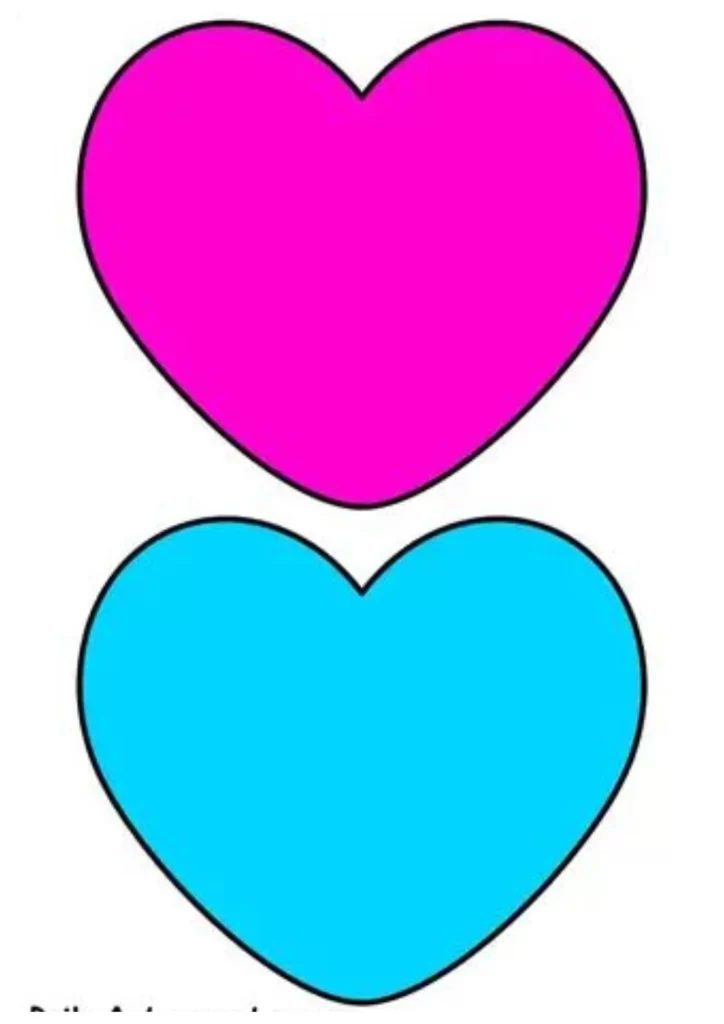 moldes de coração para imprimir