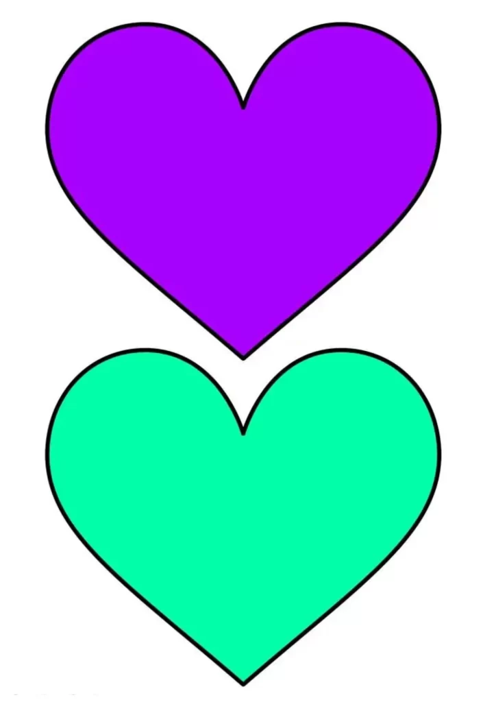 moldes de coração para imprimir