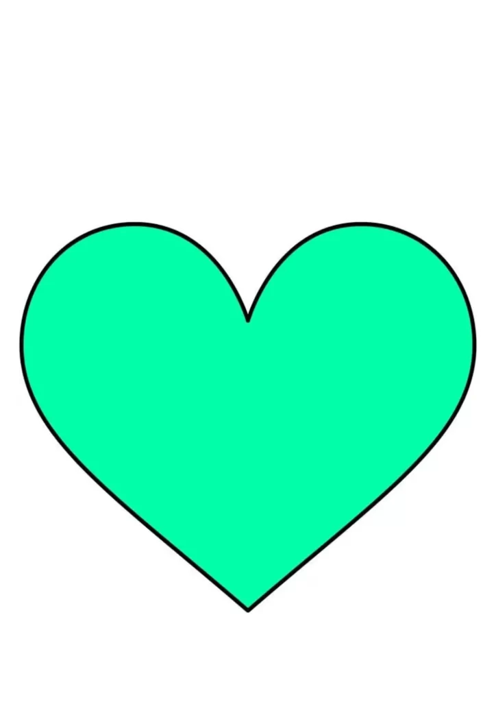 moldes de coração para imprimir