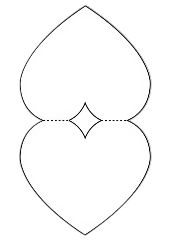 moldes de coração para imprimir
