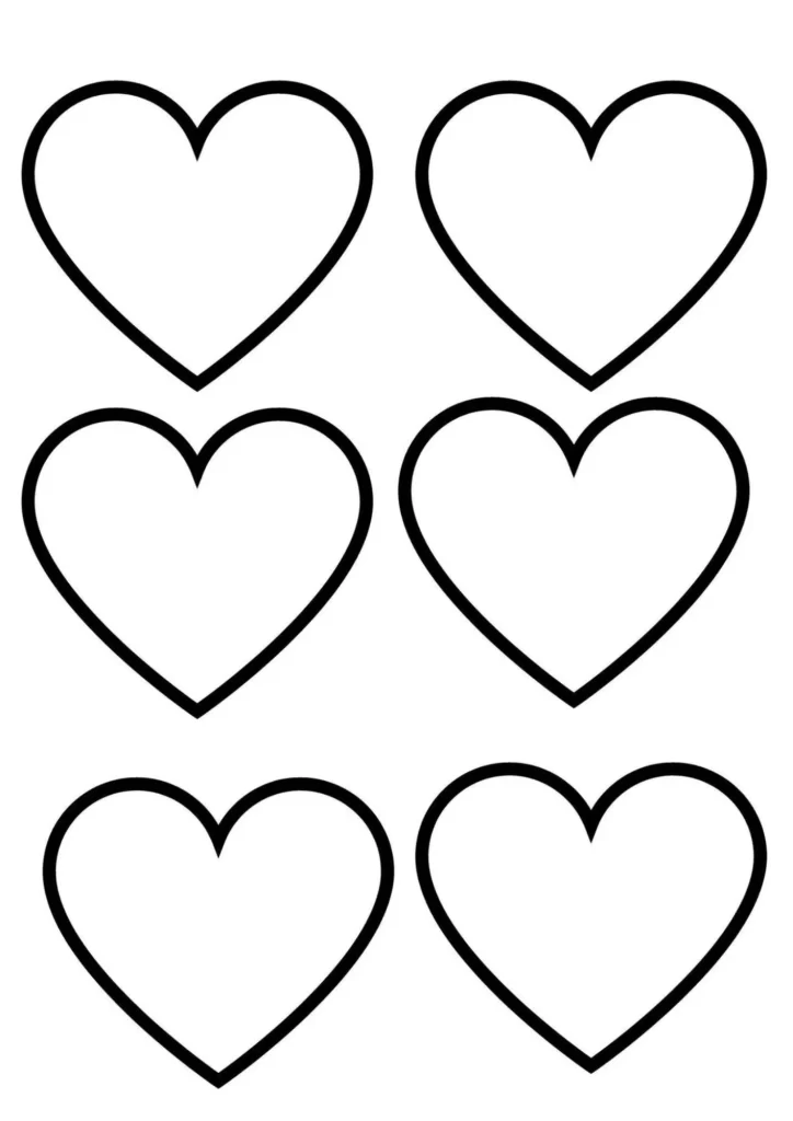 moldes de coração para imprimir