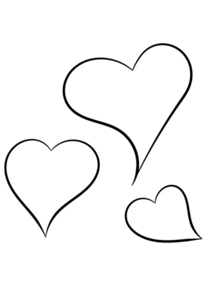 moldes de coração para imprimir