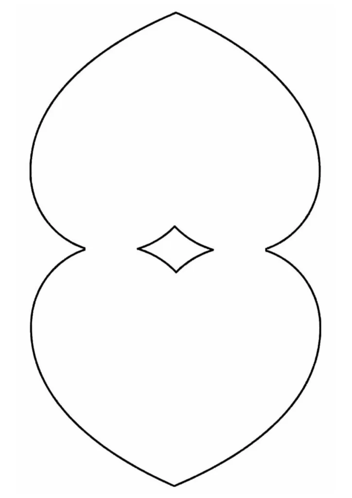 moldes de coração para imprimir