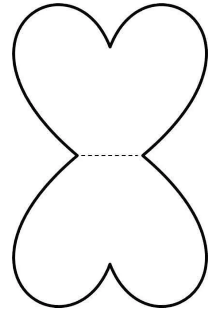 moldes de coração para imprimir
