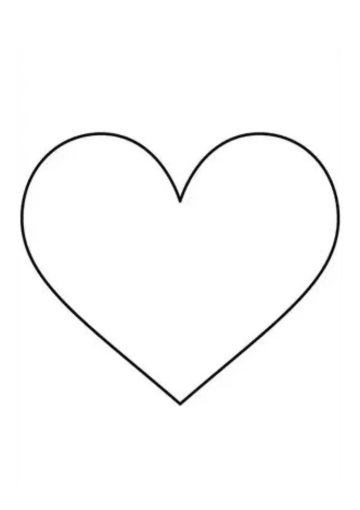 moldes de coração para imprimir