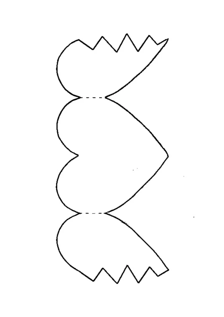 moldes de coração para imprimir