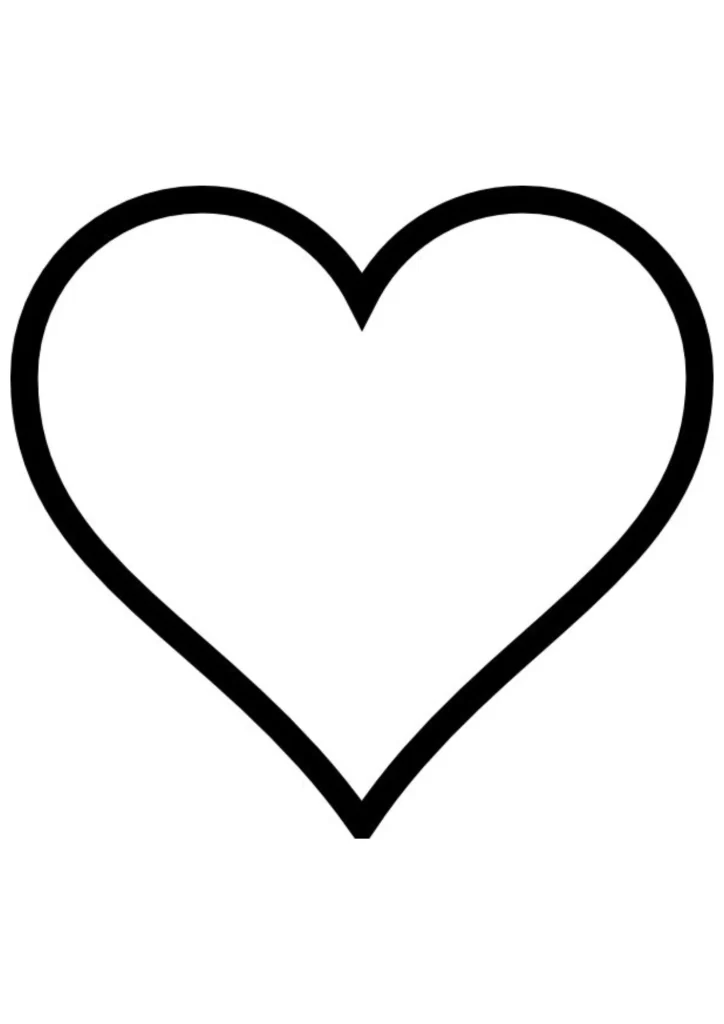 moldes de coração para imprimir