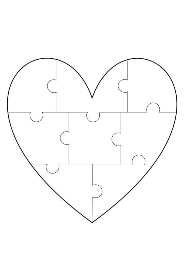 moldes de coração para imprimir