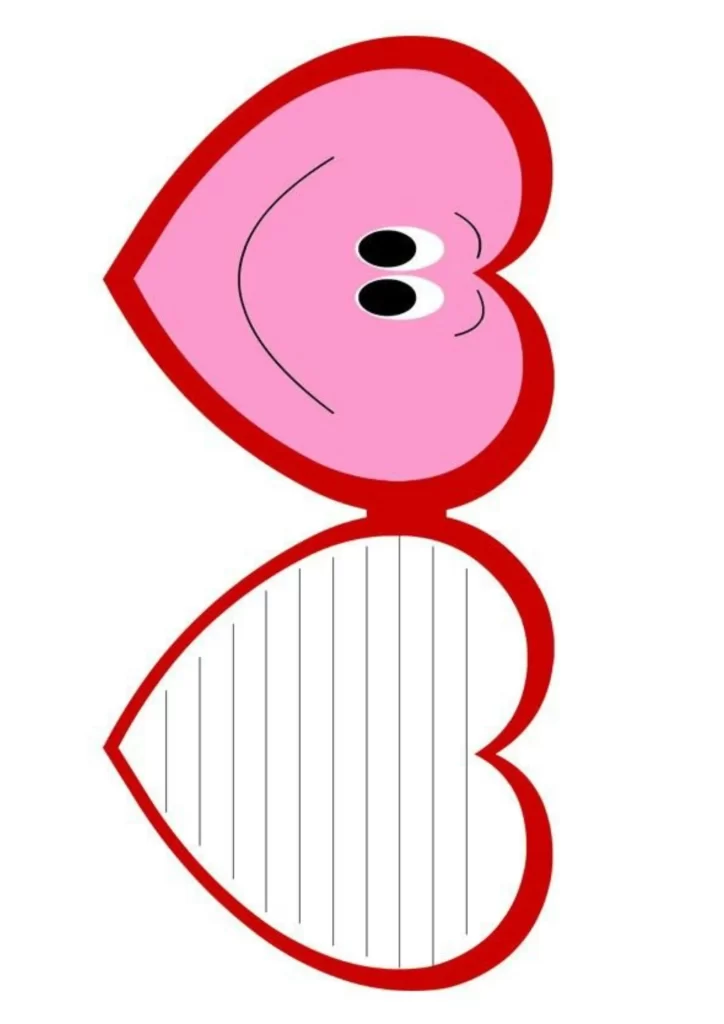 moldes de coração para imprimir