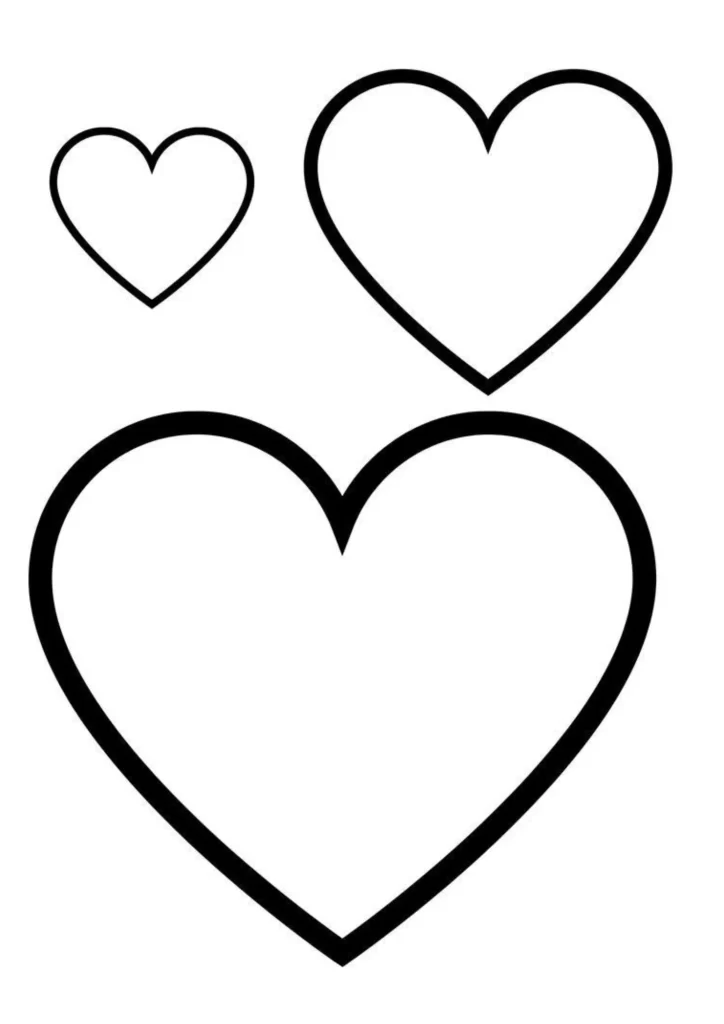 moldes de coração para imprimir
