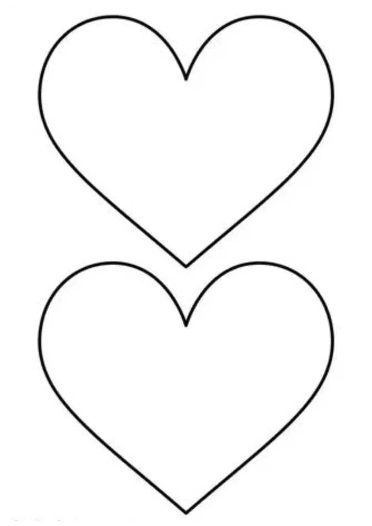 moldes de coração para imprimir