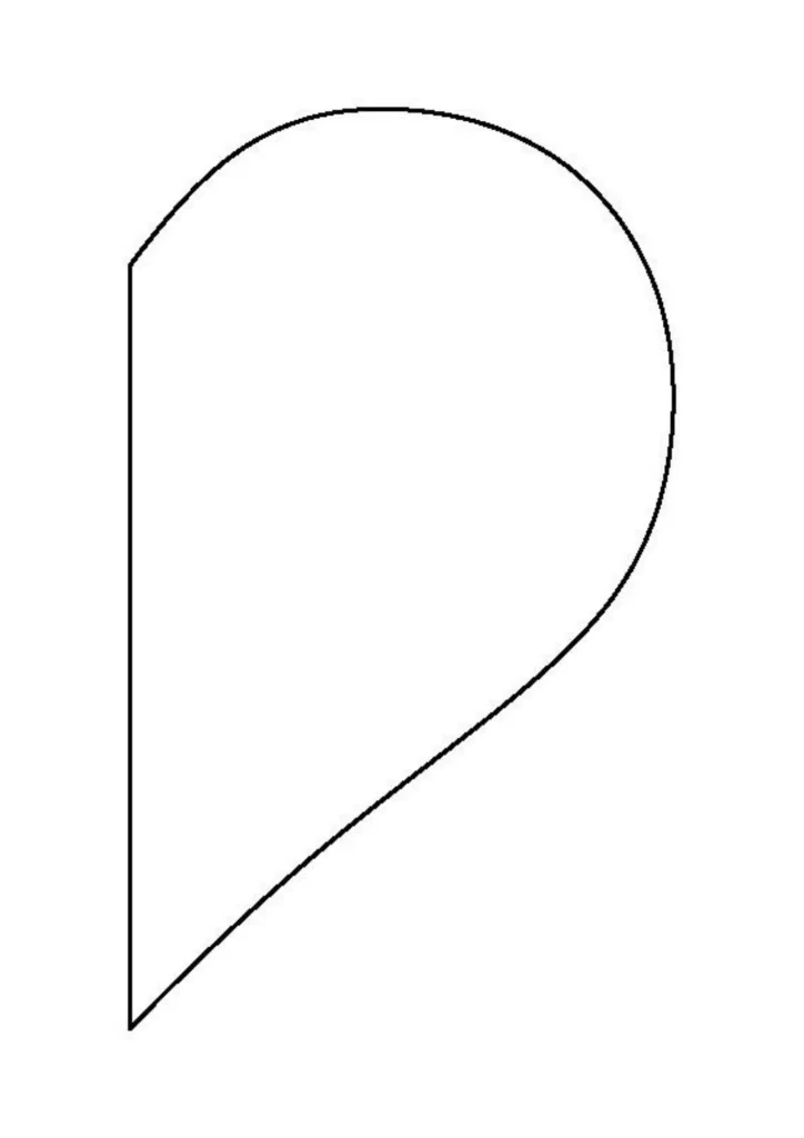 moldes de coração para imprimir