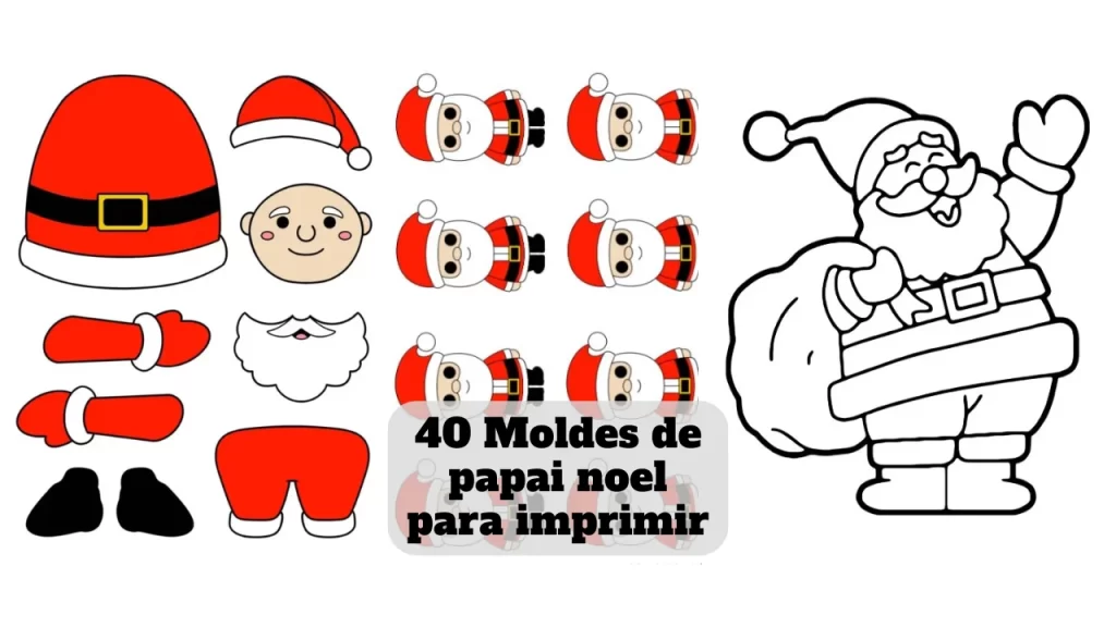 moldes de papai noel para imprimir