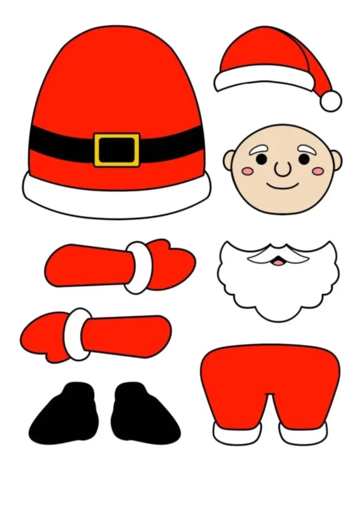 moldes de papai noel para imprimir