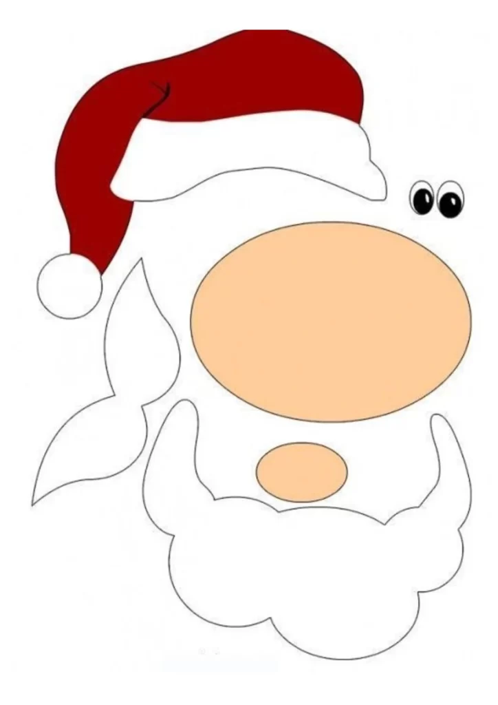 moldes de papai noel para imprimir
