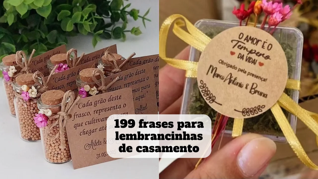 frases para lembrancinhas de casamento