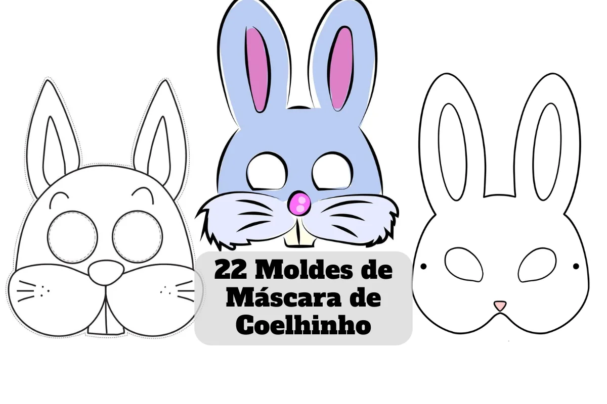 mascara de coelhinho para imprimir