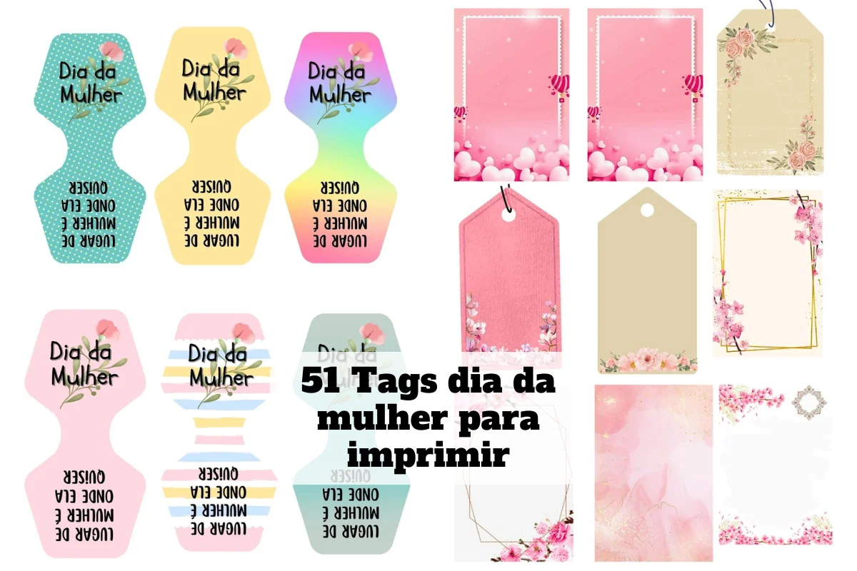 tag dia da mulher para imprimir
