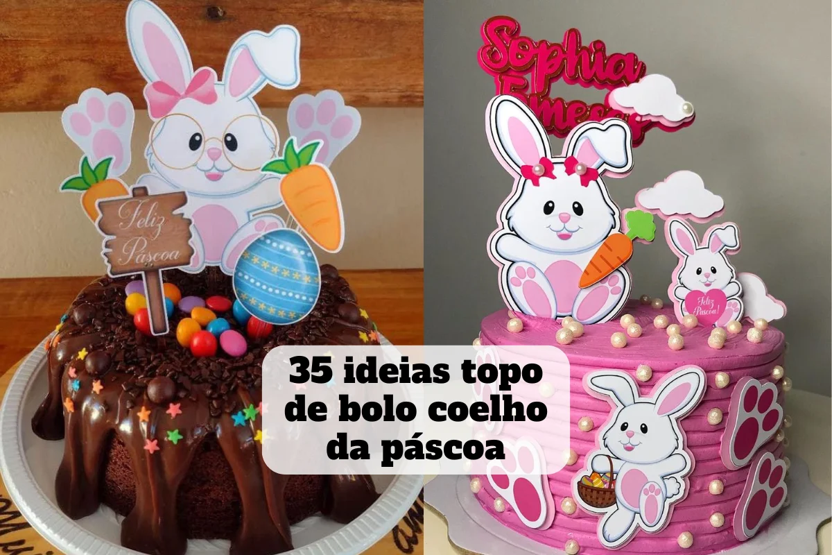 topo de bolo coelho da pascoa